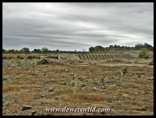 What's left of the Kanniedood Dam wall. Not a single tree remain standing in the immediate area below the broken wall!