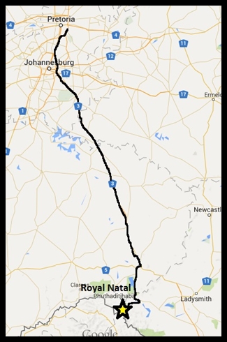 Route to Royal Natal